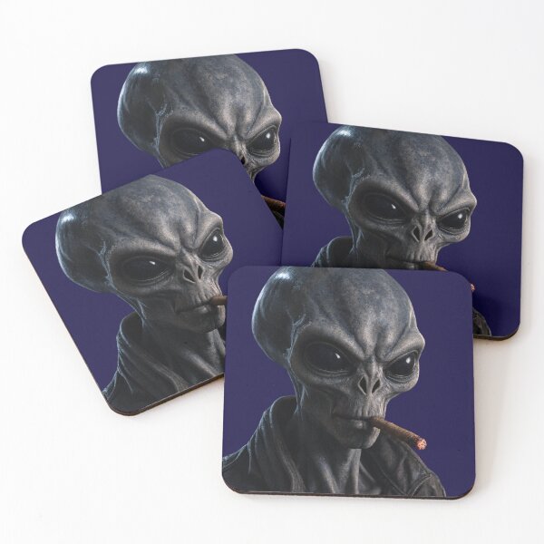 Item preview, Badass Alien Smoking Cigar Cool Sci-Fi Aesthetic designed and sold by charmaroundyou.