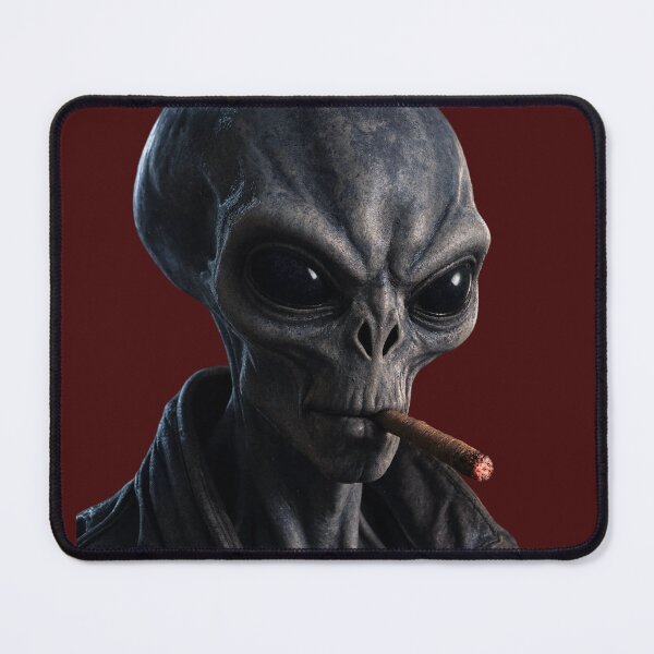 Item preview, Badass Alien Smoking Cigar Cool Sci-Fi Aesthetic designed and sold by charmaroundyou.