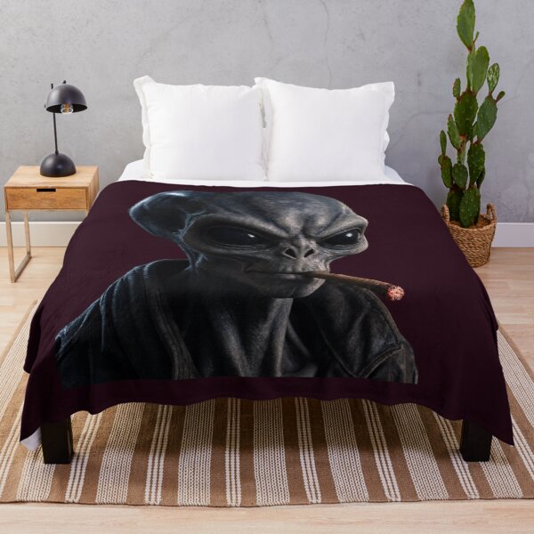 Item preview, Badass Alien Smoking Cigar Cool Sci-Fi Aesthetic designed and sold by charmaroundyou.