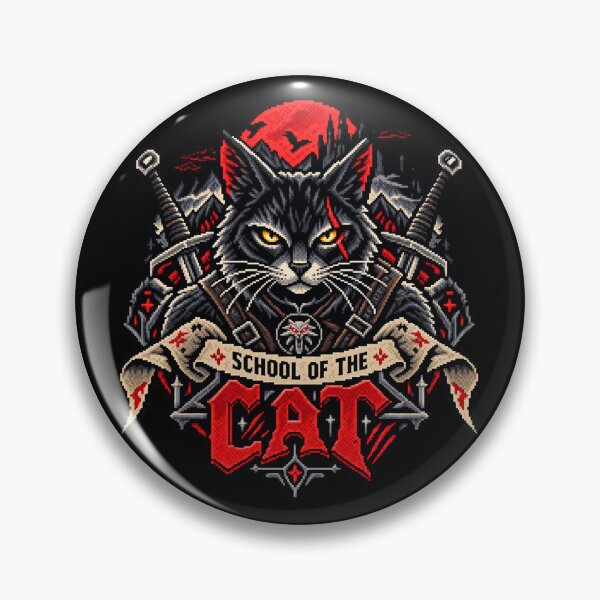 Item preview, Witcher School of the Cat Feline Monster Hunter designed and sold by Pandaburba.