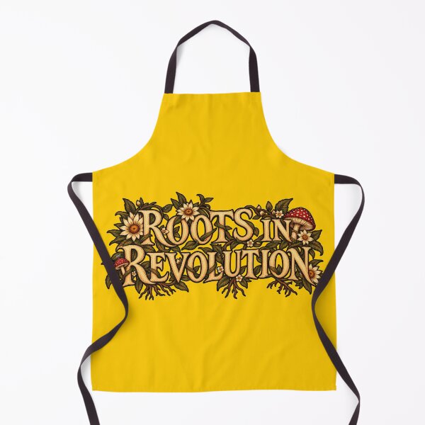 Item preview, Roots In Revolution Cottagecore Botanical Typography & Amanita Mushroom Art designed and sold by YOFANTZ!.