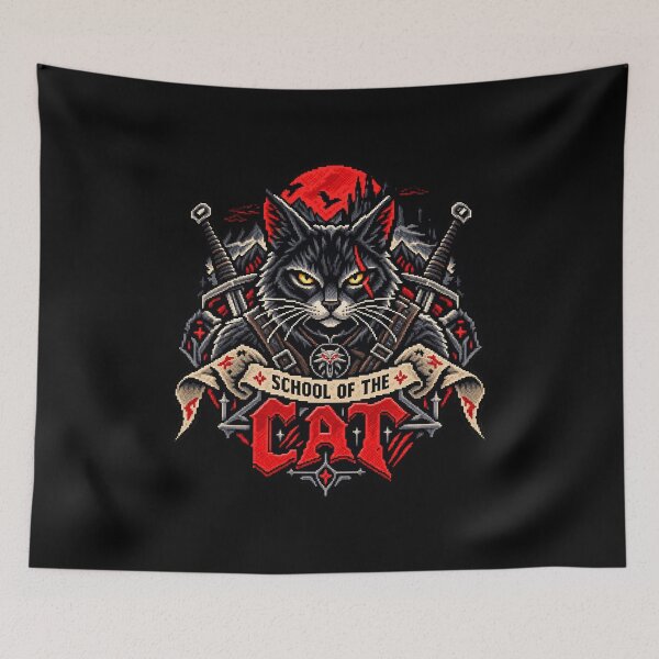 Item preview, Witcher School of the Cat Feline Monster Hunter designed and sold by Pandaburba.