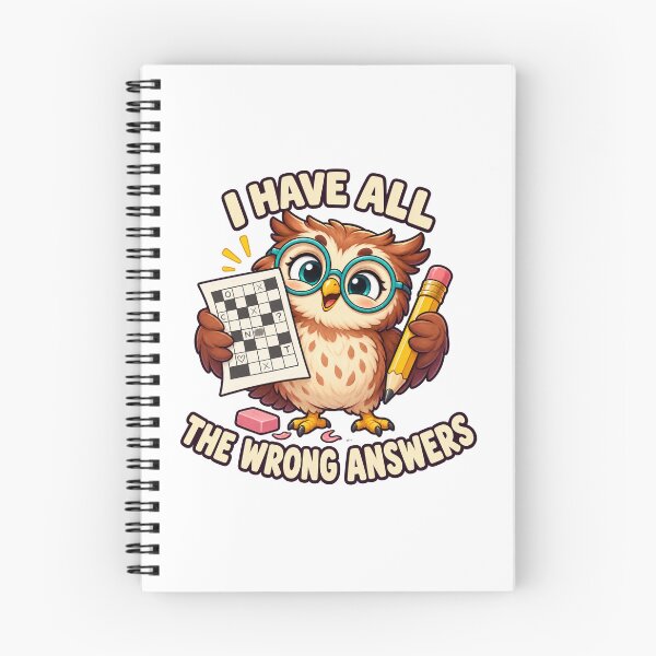 Item preview, Crossword Owl All the Wrong Answers designed and sold by SAS-Designer.