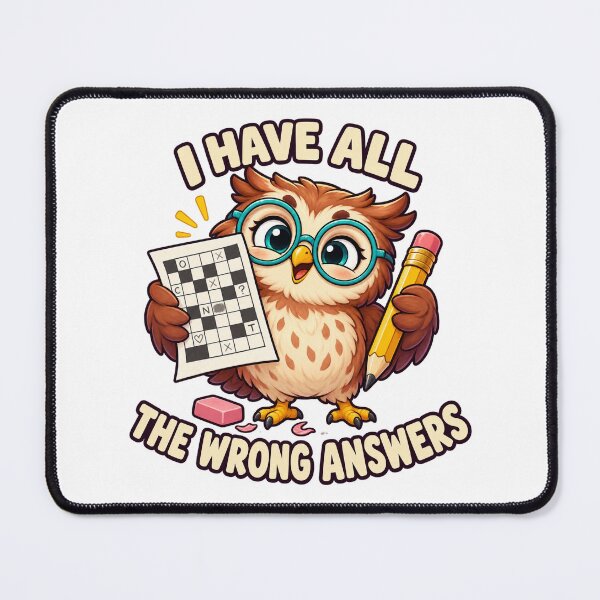 Item preview, Crossword Owl All the Wrong Answers designed and sold by SAS-Designer.