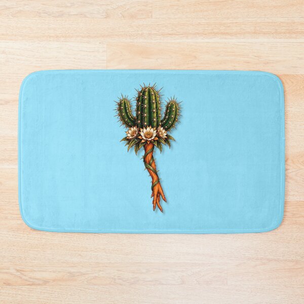 Item preview, Blooming Cactus & Orange Witch Hand Vintage Botanical Cottagecore Art designed and sold by YOFANTZ!.