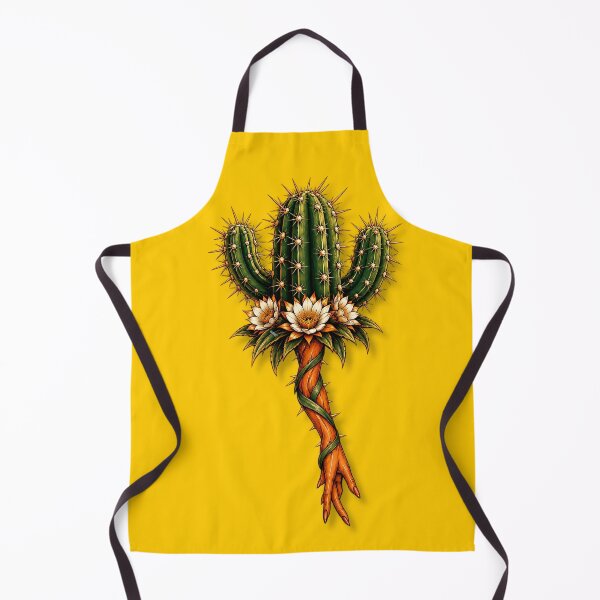 Item preview, Blooming Cactus & Orange Witch Hand Vintage Botanical Cottagecore Art designed and sold by YOFANTZ!.