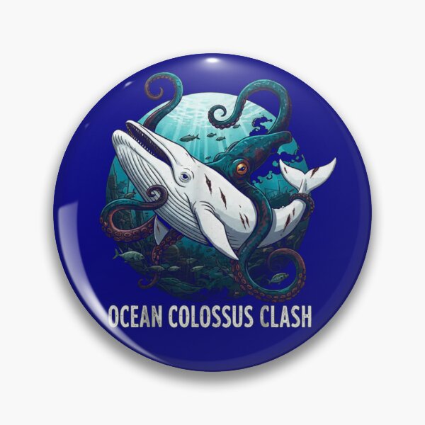 Item preview, Ocean Colossus Clash - Whale vs Giant Squid Epic Deep Sea Battle designed and sold by IZZO CREATIVE STUDIO.