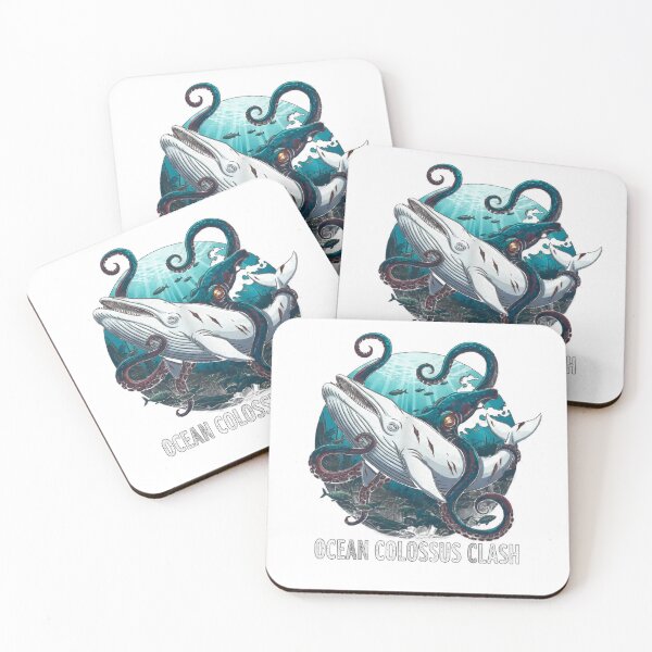 Item preview, Ocean Colossus Clash - Whale vs Giant Squid Epic Deep Sea Battle designed and sold by IZZO CREATIVE STUDIO.