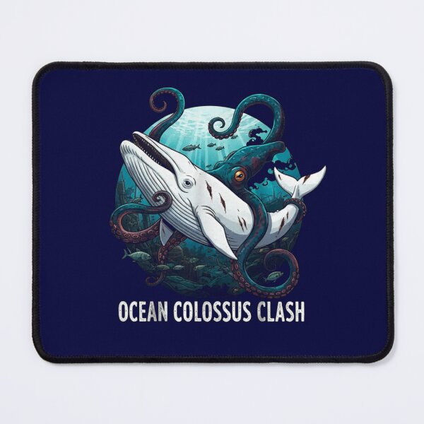 Item preview, Ocean Colossus Clash - Whale vs Giant Squid Epic Deep Sea Battle designed and sold by IZZO CREATIVE STUDIO.