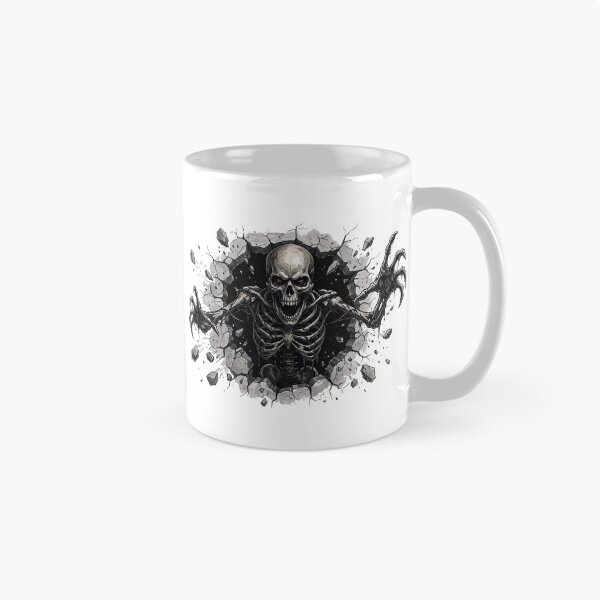 Item preview, Skeleton Breaking Through Wall Dark Horror Art designed and sold by Fantabuloustef.