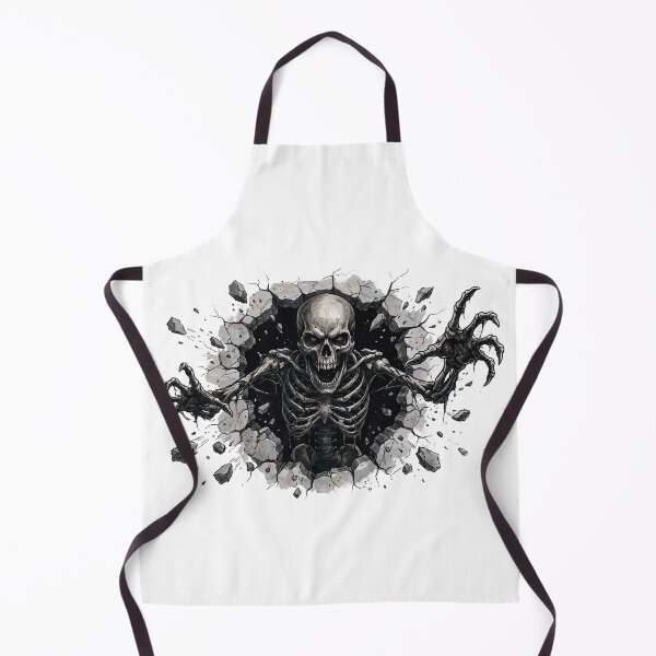 Item preview, Skeleton Breaking Through Wall Dark Horror Art designed and sold by Fantabuloustef.