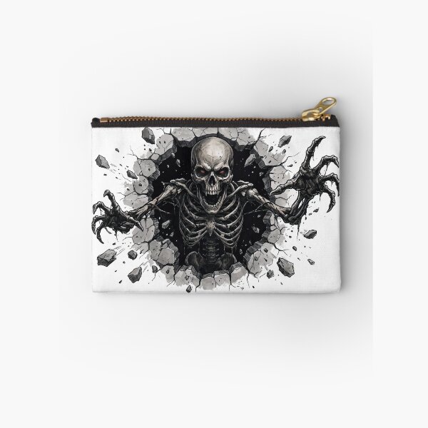 Item preview, Skeleton Breaking Through Wall Dark Horror Art designed and sold by Fantabuloustef.