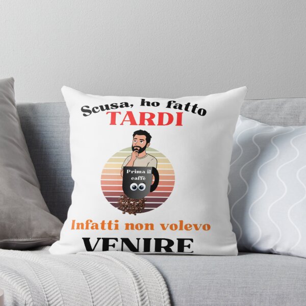 Item preview, Scusa Ho Fatto Tardi – Funny Italian Coffee Quote designed and sold by The Kawaii Forge.