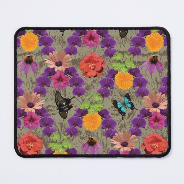 Item preview, Tropical Flowers Diamonds with Brown Background designed and sold by Digitalmyth's Designs.