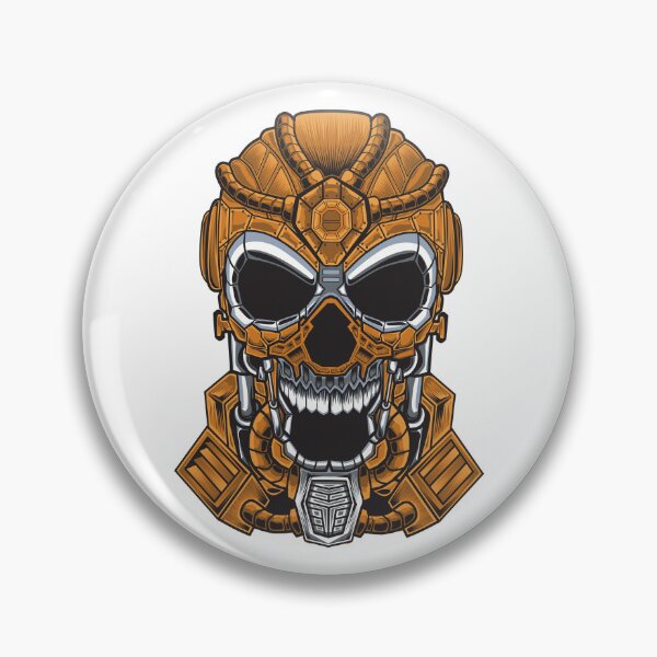 Item preview, Orange Cybernetic Skull Illustration designed and sold by TotalityDesigns.