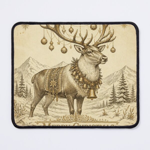 Item preview, Vintage Christmas Reindeer Art designed and sold by SunnyDesign82.