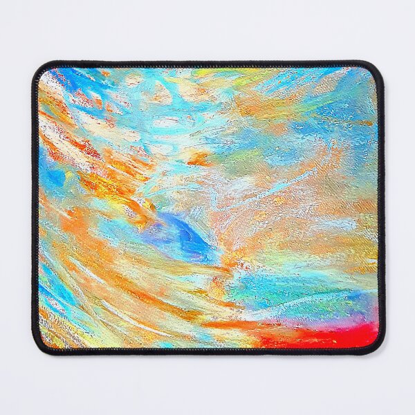 Item preview, abstract in red and turquoise designed and sold by Tereza Pilar Art.