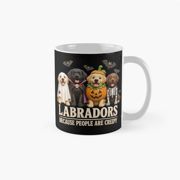 Item preview, Labradors Because People are Creepy Funny Halloween Dog designed and sold by CallDesign.