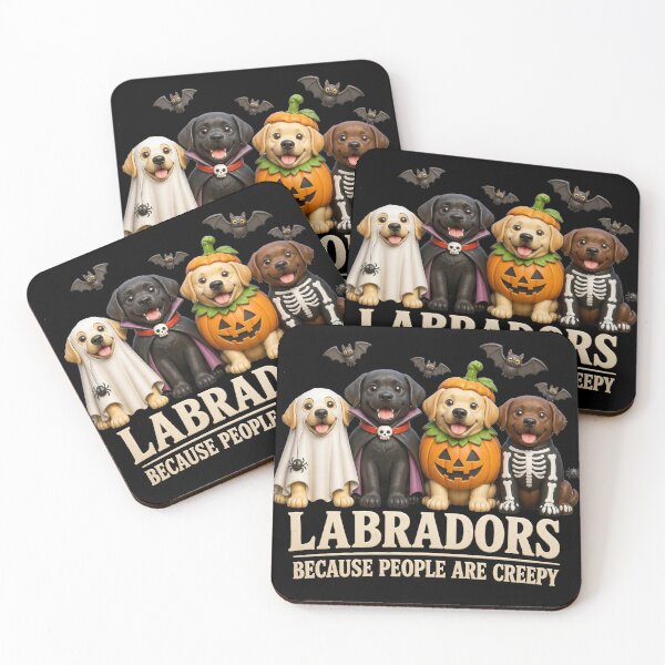 Item preview, Labradors Because People are Creepy Funny Halloween Dog designed and sold by CallDesign.