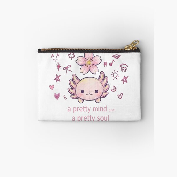 Item preview, Kawaii Pink Axolotl Sakura Pretty Mind Pretty Soul designed and sold by TariyaShop .