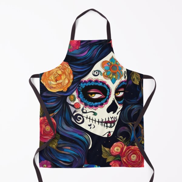 Item preview, Colorful Sugar Skull Lady designed and sold by TheDarkWardrobe.