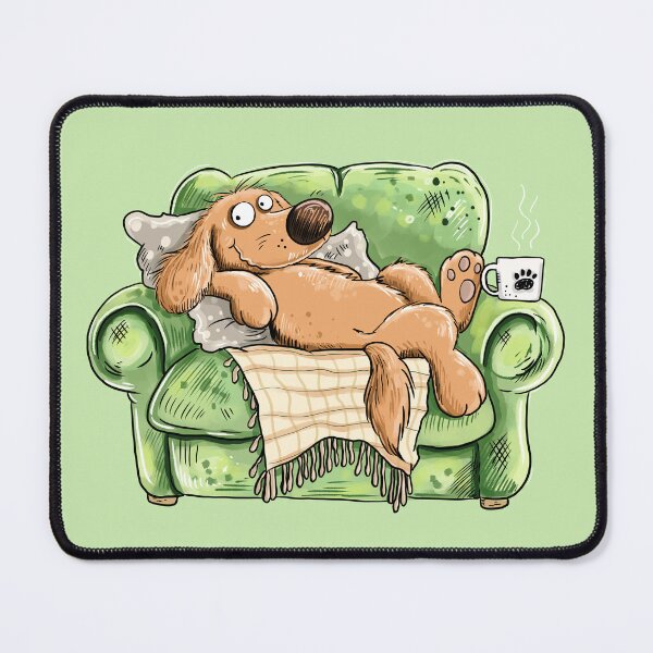Item preview, Lazy Dog on the Couch I Funny Dog Cartoon designed and sold by modartis.