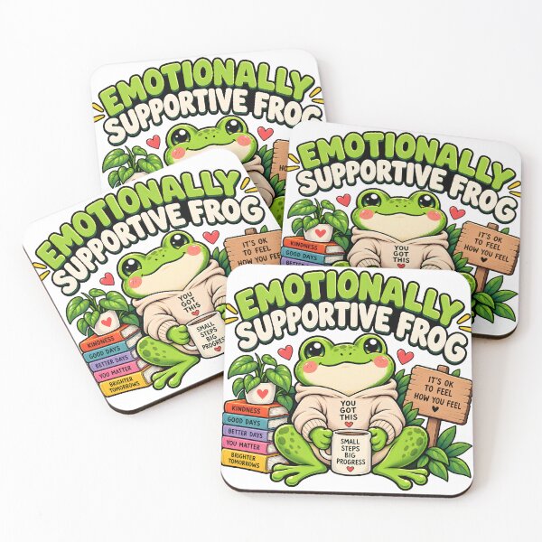 Item preview, Emotionally Supportive Frog Cute Wholesome Humor designed and sold by shaswag.