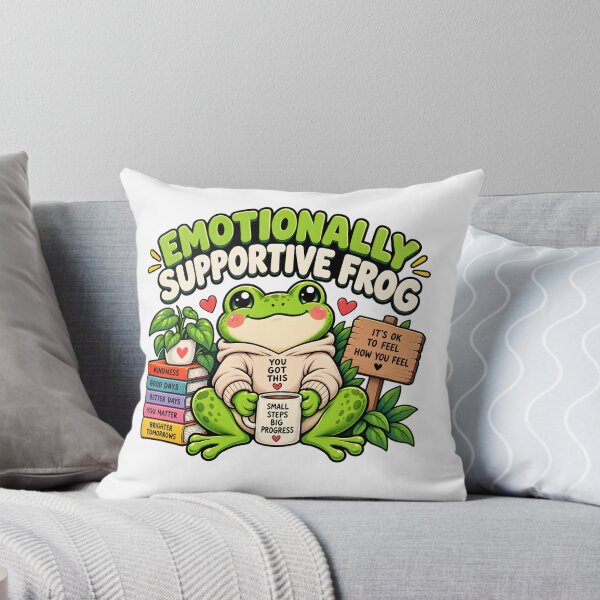 Item preview, Emotionally Supportive Frog Cute Wholesome Humor designed and sold by shaswag.