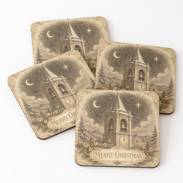Item preview, Vintage Christmas Church Bells Art designed and sold by SunnyDesign82.