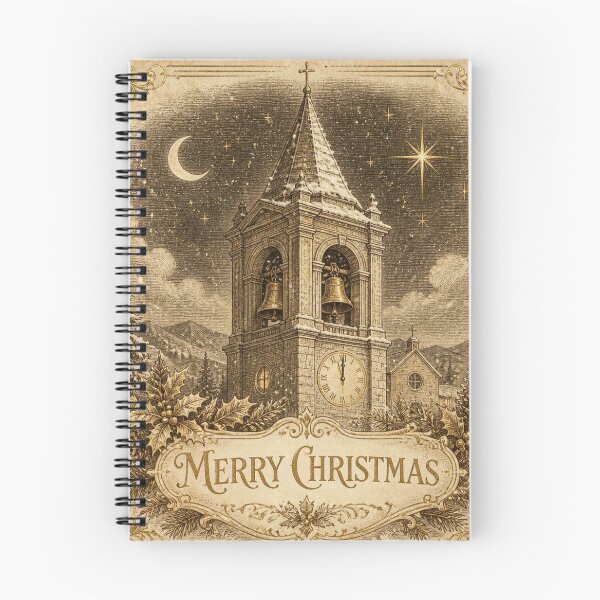 Item preview, Vintage Christmas Church Bells Art designed and sold by SunnyDesign82.