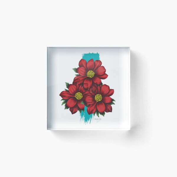 Item preview, Red flowers designed and sold by EstudioTurquesa.