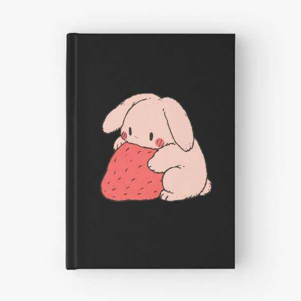 Item preview, Cute Bunny Holding Giant Strawberry | Cottagecore Wholesome Bunny Art designed and sold by kuwagatamushi.