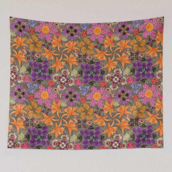 Item preview, Tropical Flowers Radials on Brown designed and sold by Digitalmyth's Designs.