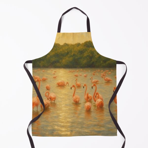 Item preview, YUCATAN FLAMINGOS OIL PAINTING designed and sold by zupedesign.