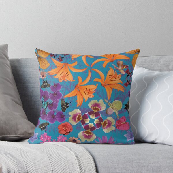 Item preview, Tropical Flowers Radials on Blue designed and sold by Digitalmyth's Designs.