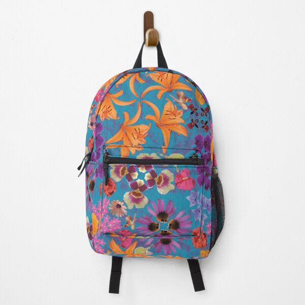 Item preview, Tropical Flowers Radials on Blue designed and sold by Digitalmyth's Designs.