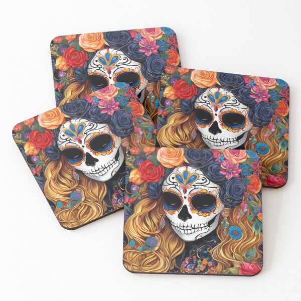 Item preview, Colorful Sugar Skull Lady designed and sold by TheDarkWardrobe.