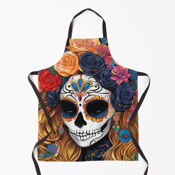 Item preview, Colorful Sugar Skull Lady designed and sold by TheDarkWardrobe.
