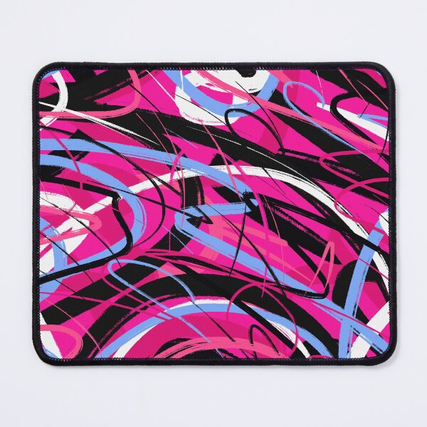 Item preview, Abstract Swirls in Pink and Black designed and sold by DanielleGensler.