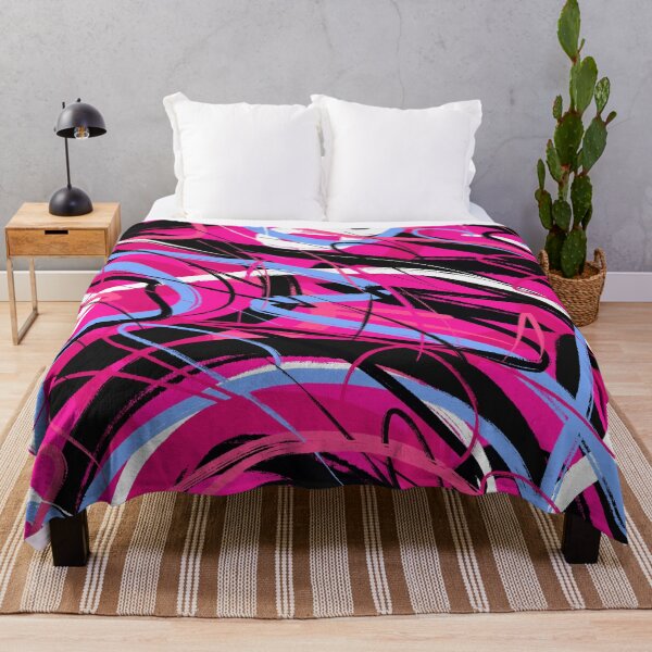 Item preview, Abstract Swirls in Pink and Black  designed and sold by DanielleGensler.