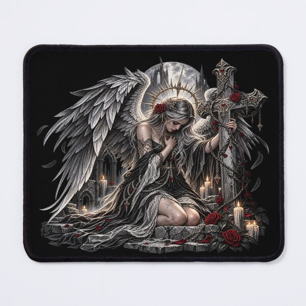 Item preview, Fallen Angel and Cross – Gothic Fantasy designed and sold by TroviTutto.