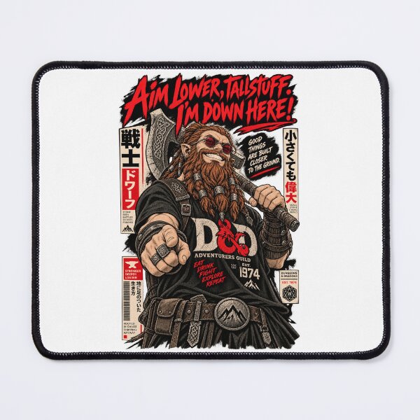Item preview, Dwarf Warrior Retro Fantasy Anime designed and sold by Gabriela Mihai.