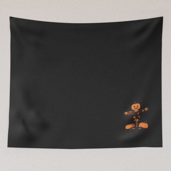 Item preview, Pumpkin Scarecrow with Bats & Crows designed and sold by urmoments.