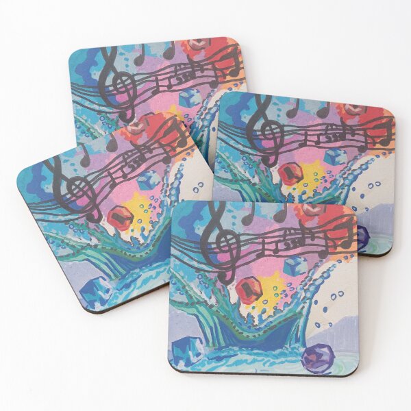 Item preview, Colorful Music Splash Wave Art – Vibrant Musical Notes Abstract Design. designed and sold by fbtrisha.