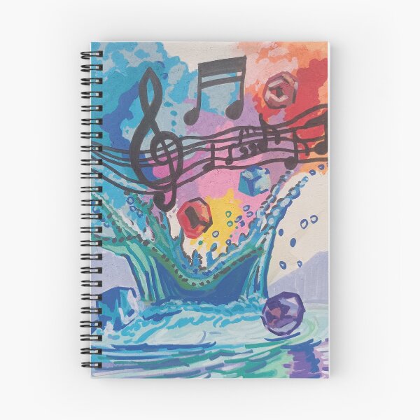 Item preview, Colorful Music Splash Wave Art – Vibrant Musical Notes Abstract Design. designed and sold by fbtrisha.
