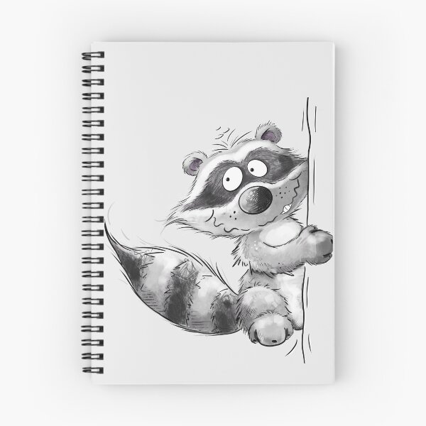 Item preview, Funny Raccoon Peeking Around the Corner Cartoon designed and sold by modartis.