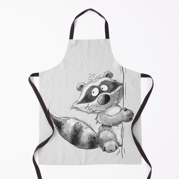 Item preview, Funny Raccoon Peeking Around the Corner Cartoon designed and sold by modartis.