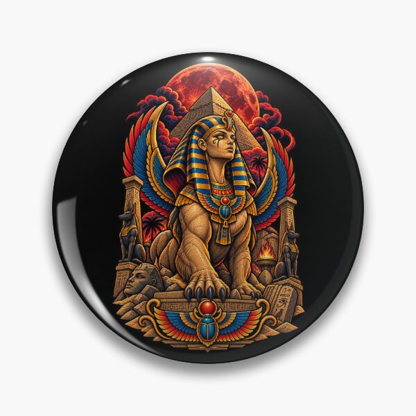 Item preview, Egyptian Sphinx Under a Blood Moon designed and sold by Gabriela Mihai.