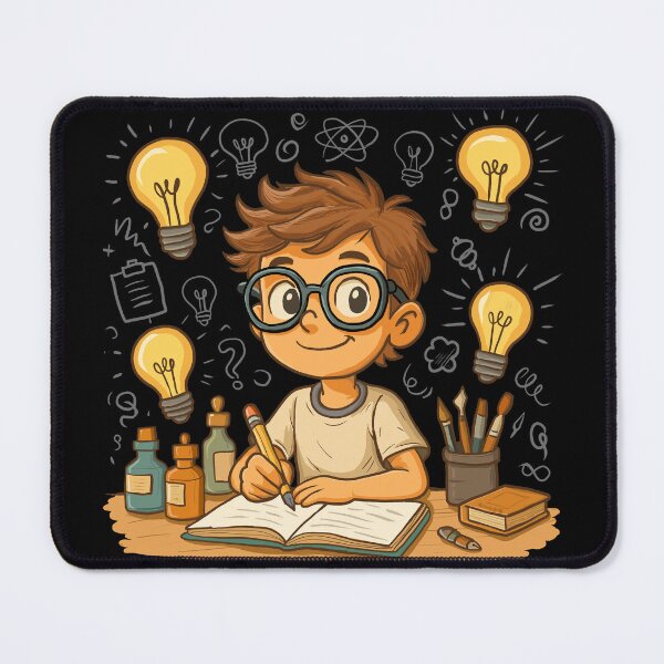 Item preview, Young Inventor Creative Mind – Imagination Science & Ideas Cartoon Design designed and sold by Grapyziip.