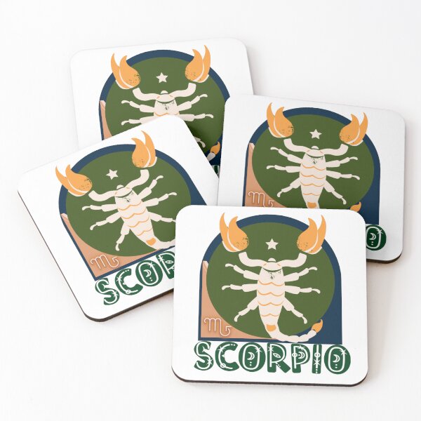 Item preview, Scorpio- orange, navy & green scorpion designed and sold by priyankajustine.